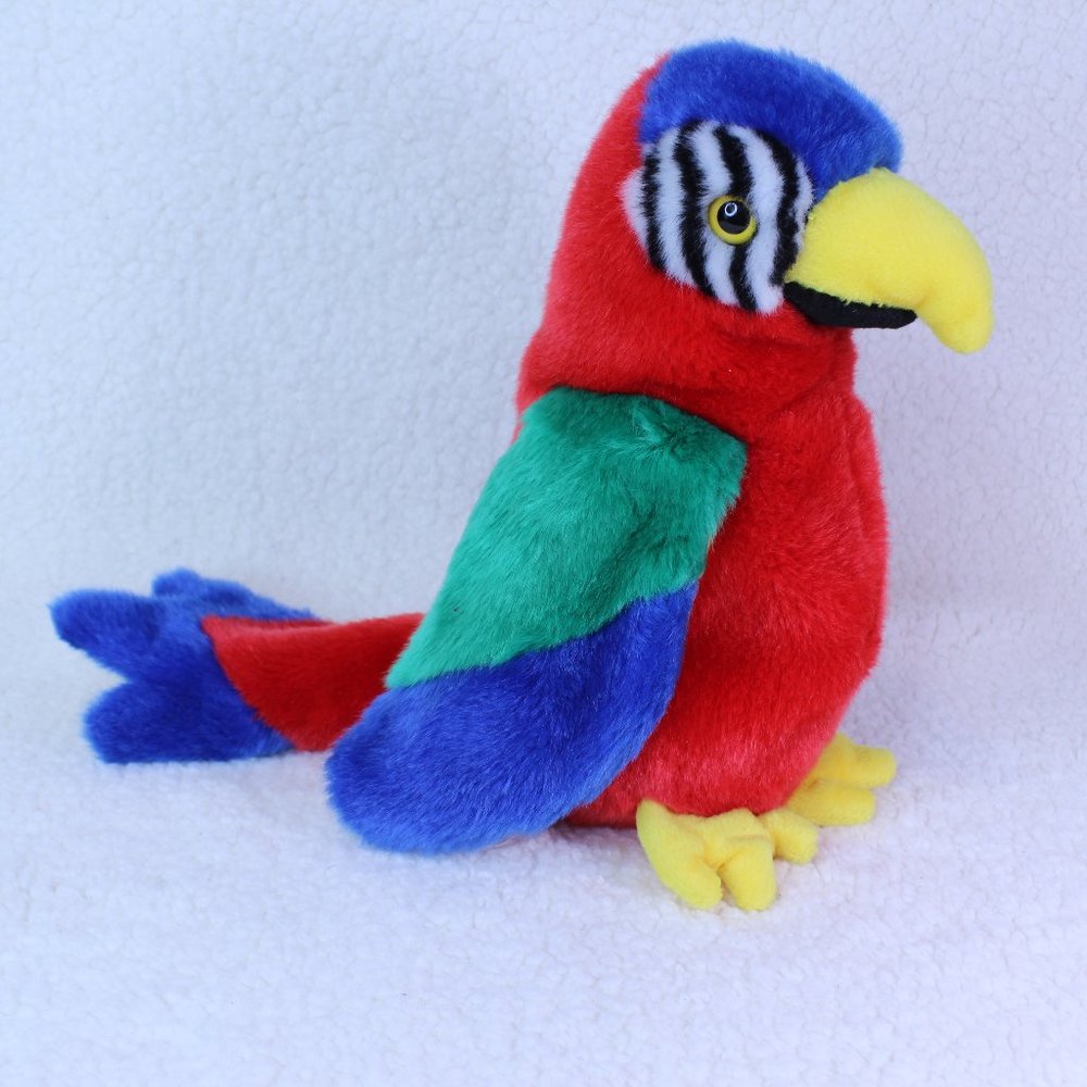 BIRD TY JABBER THE PARROT BEANIE BUDDIES COLLECTION PLUSH TOY LARGE 10" BIRD VTG